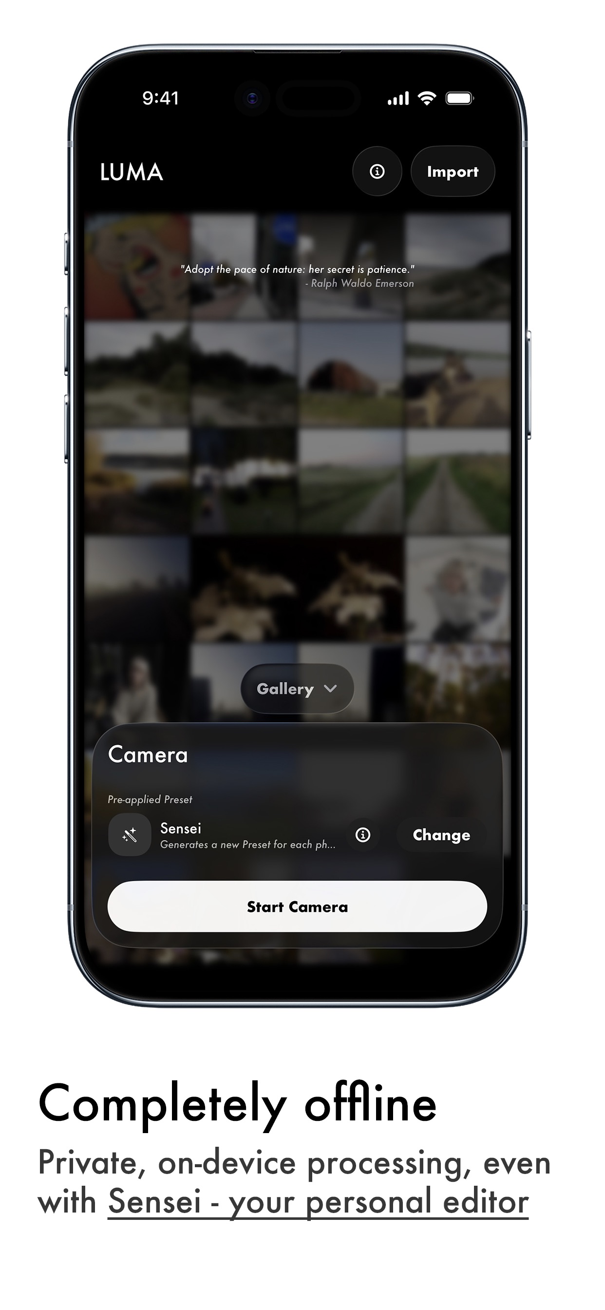 LUMA iPhone screenshot