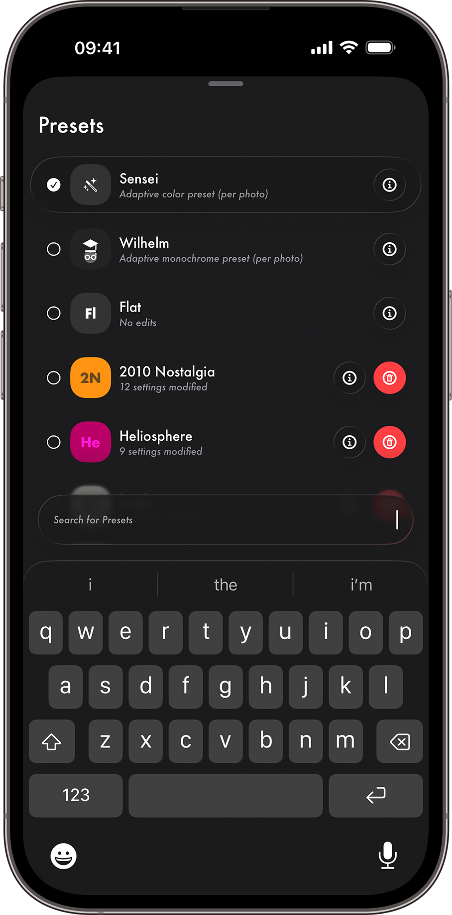 LUMA screenshot showing style development and editing controls