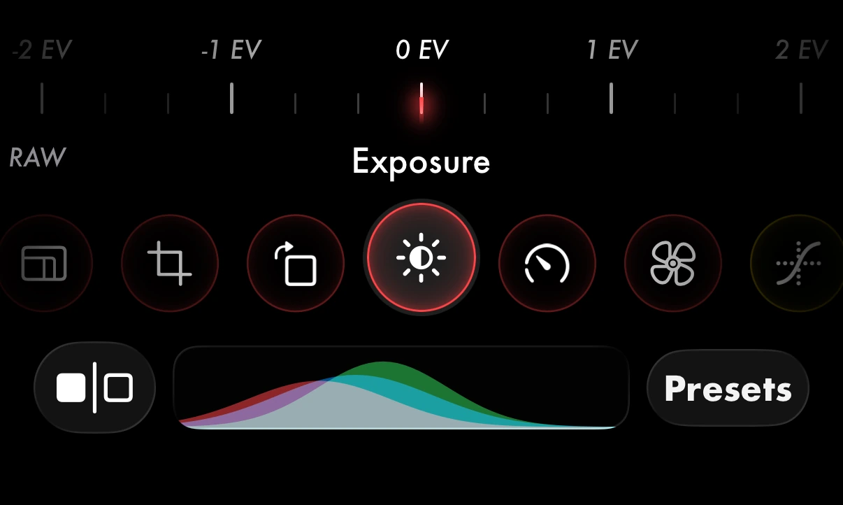 LUMA Lab editing controls