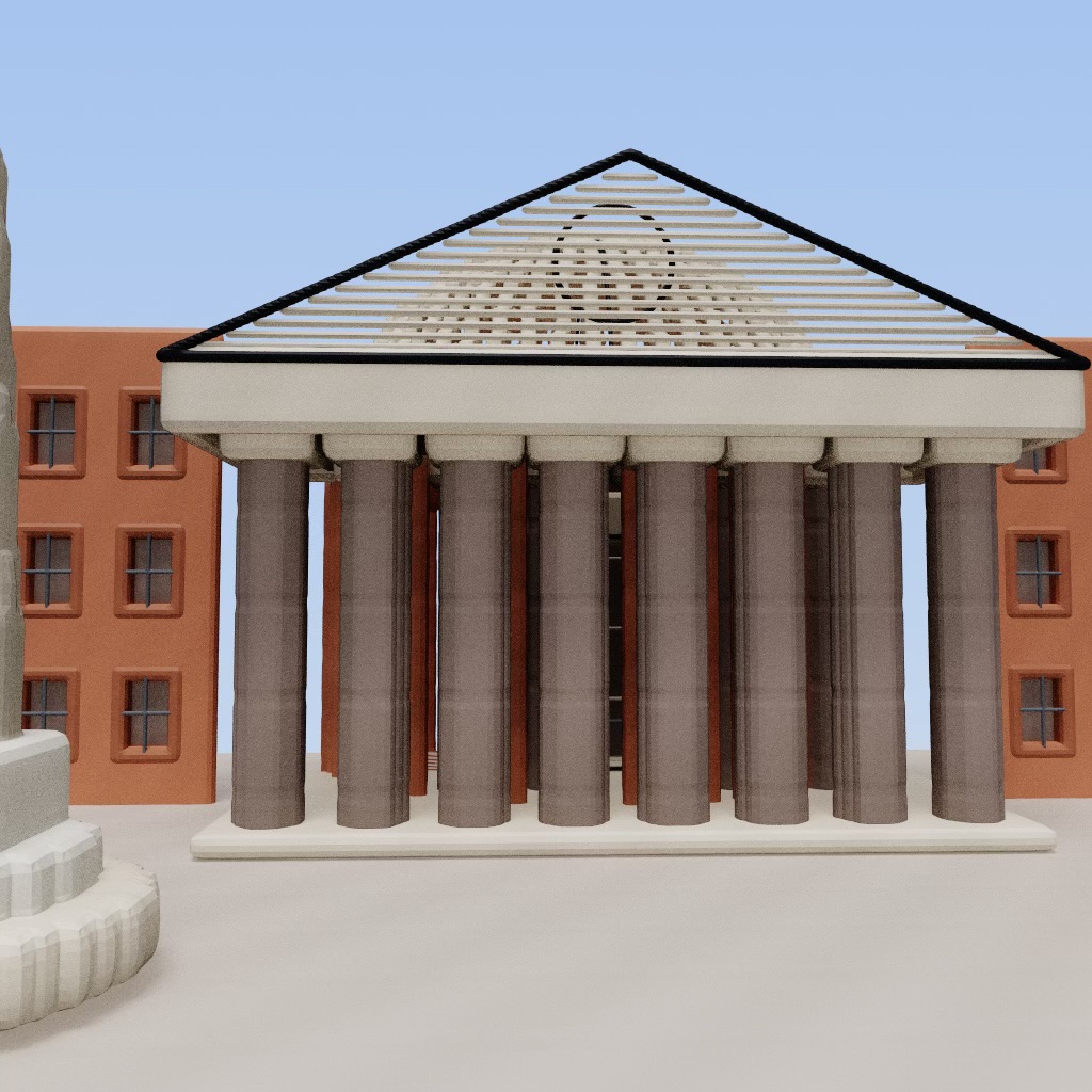 Rome Pantheon Metaspace drawing