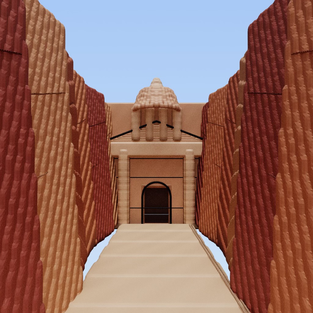 Petra Siq Metaspace drawing