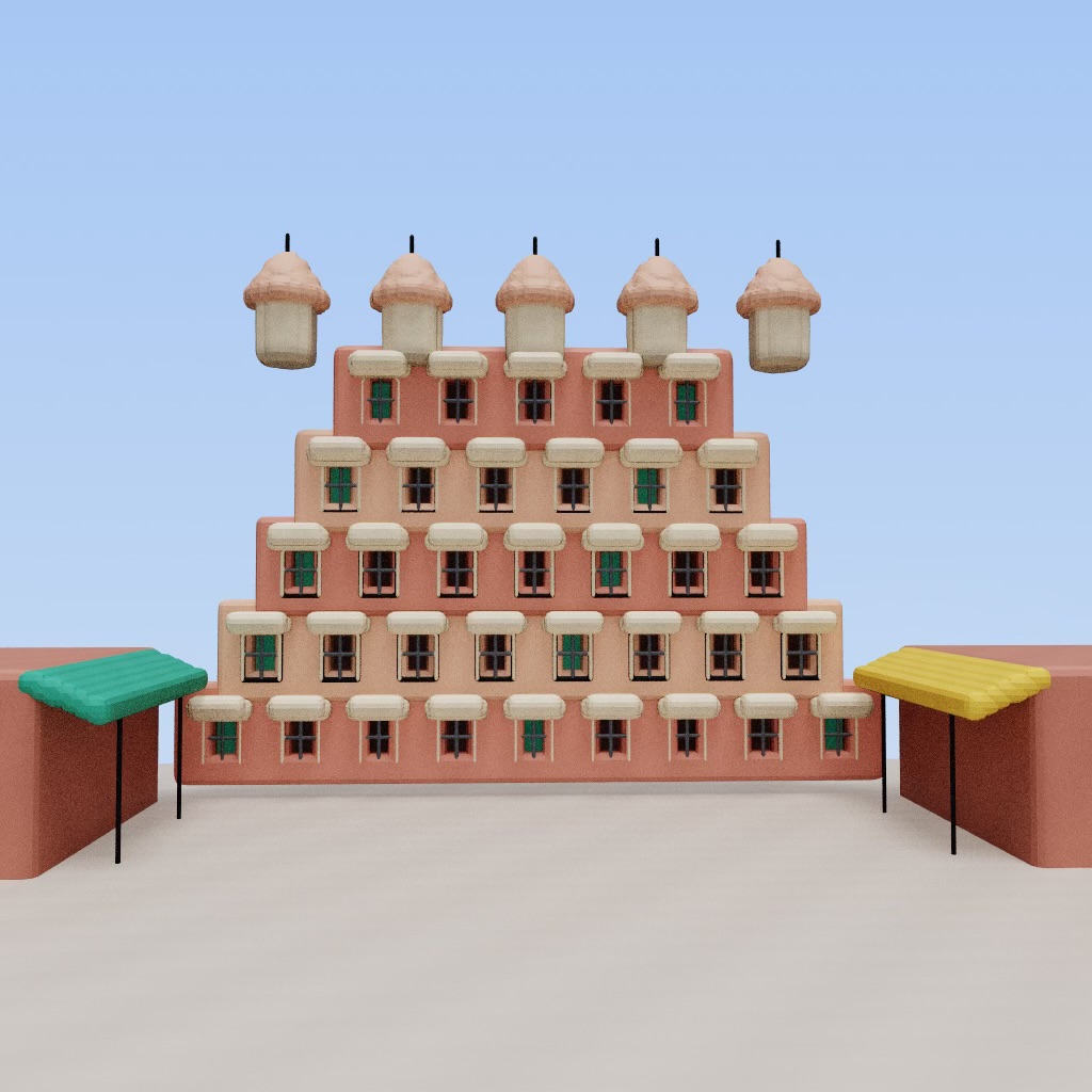 Jaipur Hawa Mahal Metaspace drawing