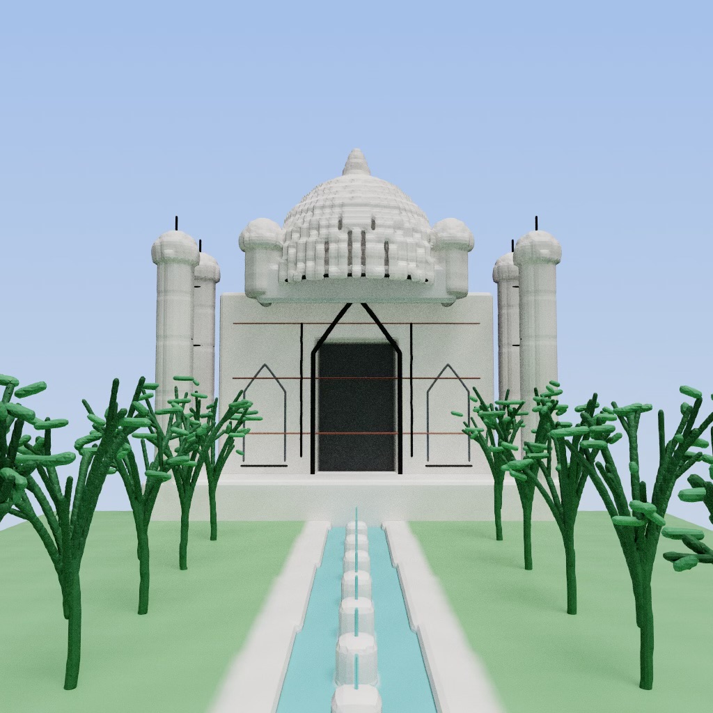 Agra Taj Mahal Metaspace drawing
