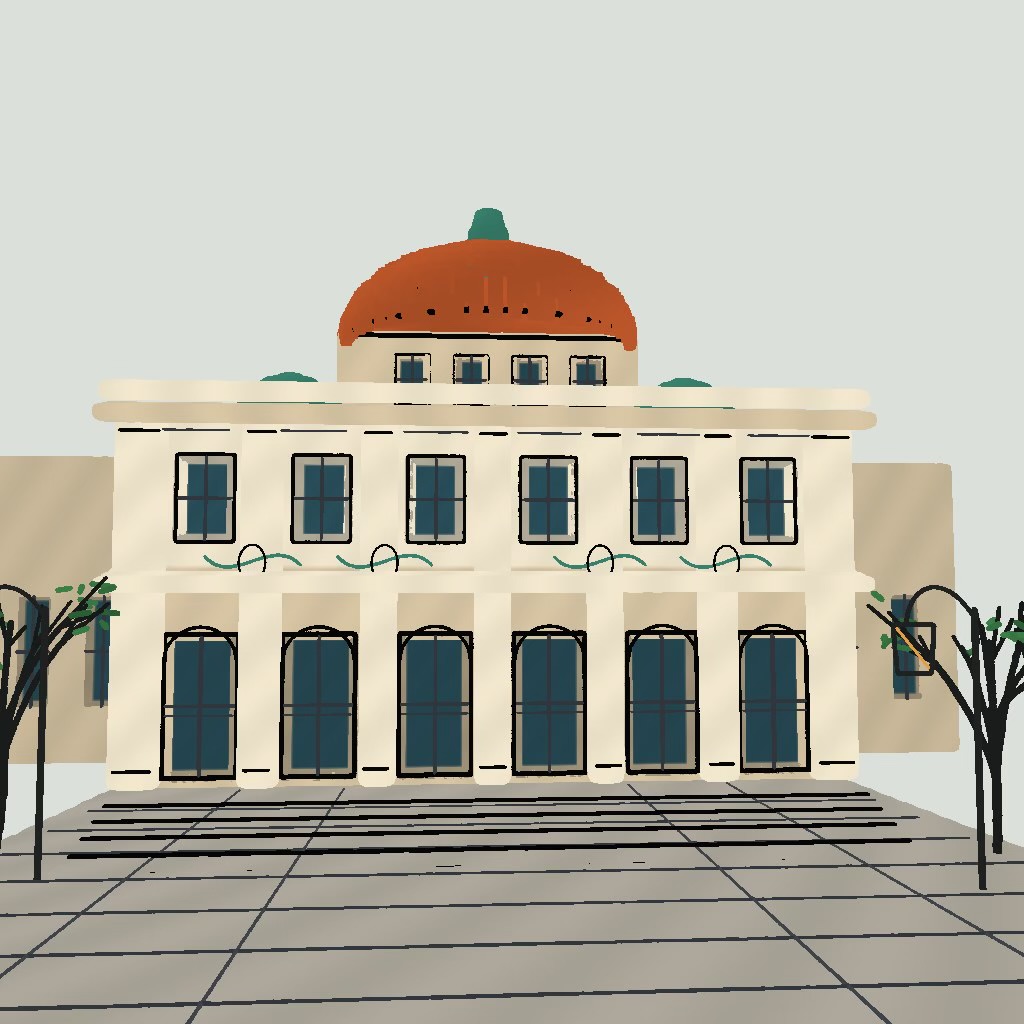 Mexico City Palacio de Bellas Artes Metaspace drawing