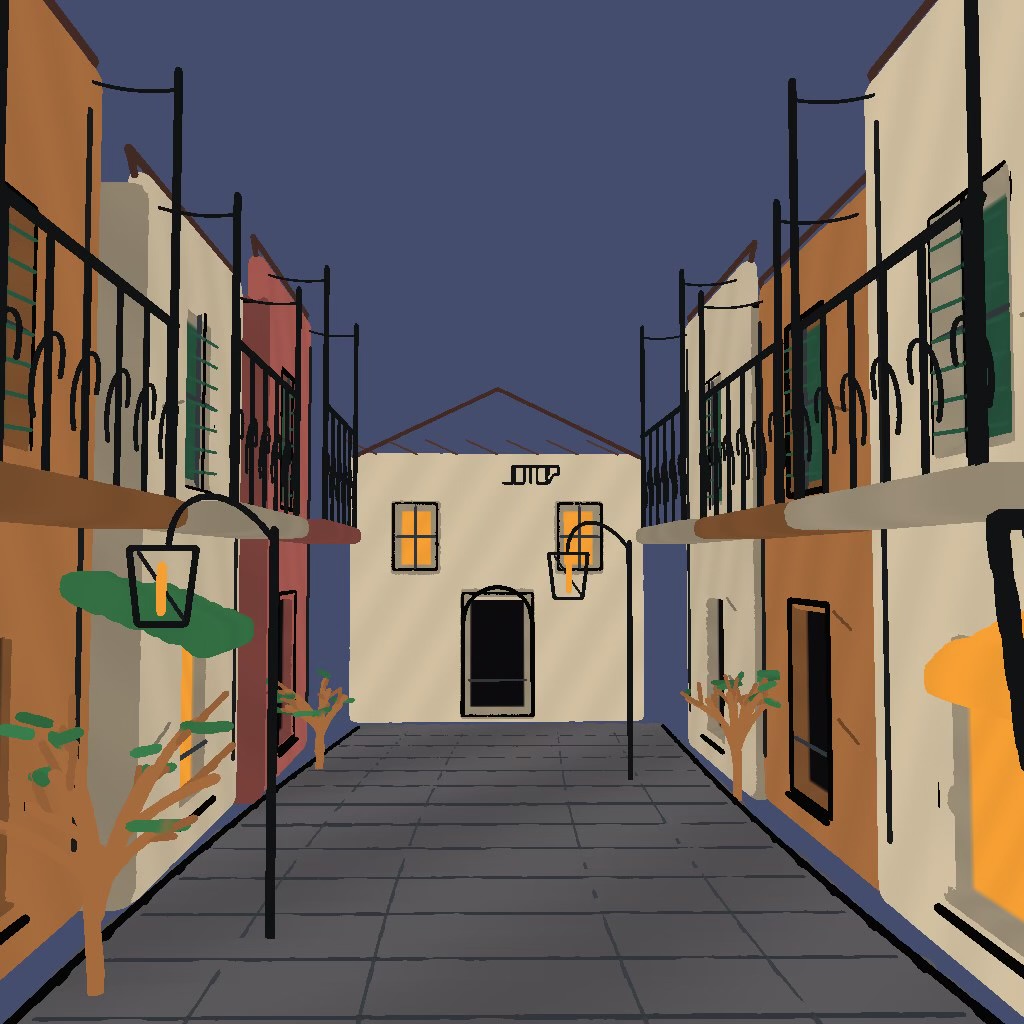 New Orleans French Quarter Metaspace drawing