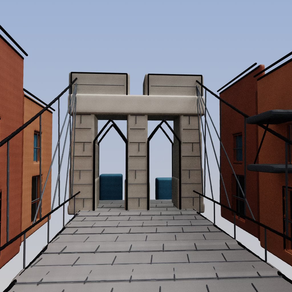 New York Brooklyn Bridge Metaspace drawing